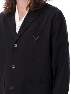 Men's Black V Detail Jacket for SS24 by Valentino Garavani