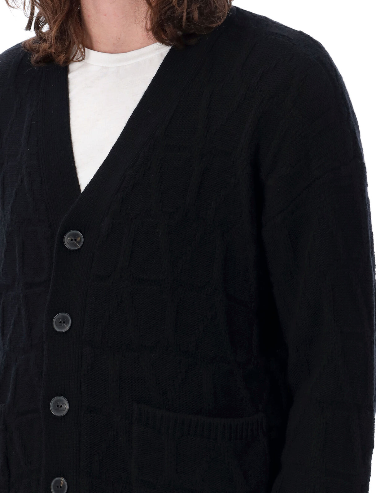Áo len Toile Iconographe nam màu đen - bộ sưu tập SS24