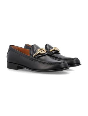 VALENTINO GARAVANI V Logo Loafers in Nero for Women - SS24 Season