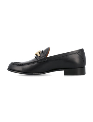 VALENTINO GARAVANI V Logo Loafers in Nero for Women - SS24 Season