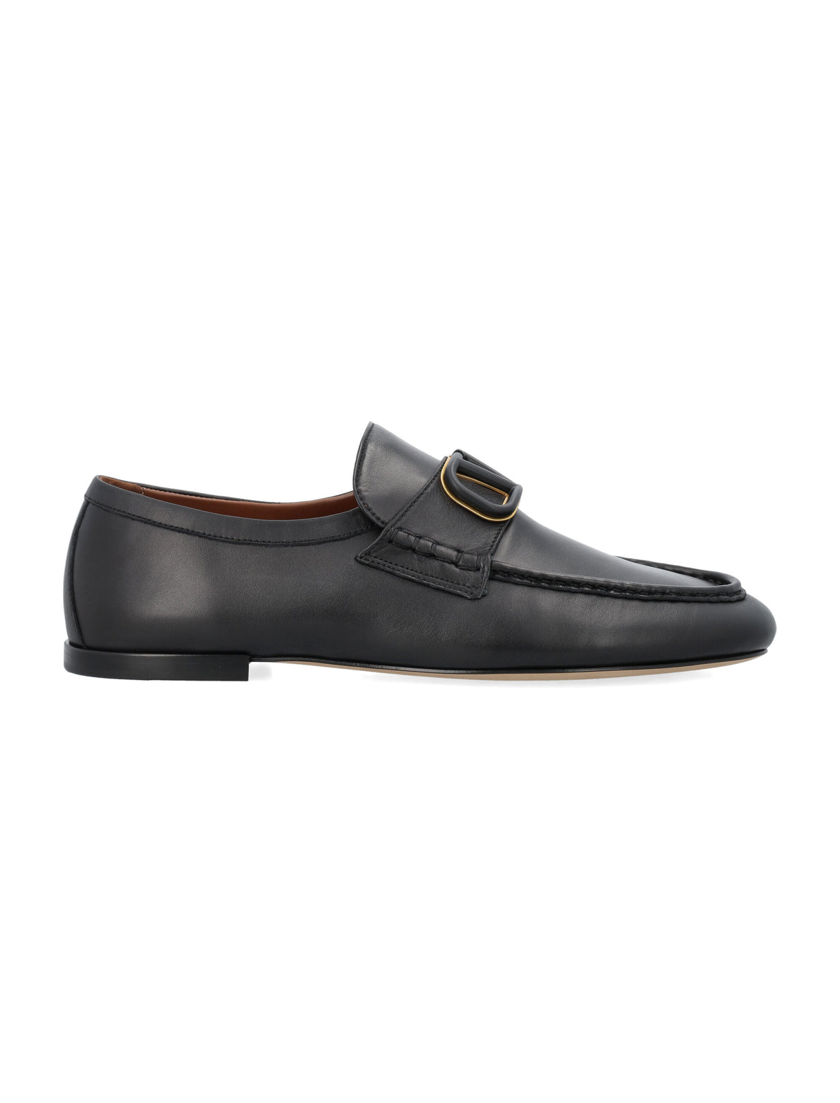 VALENTINO GARAVANI VLOGO Signature Calfskin Nappa Loafer for Men - Black