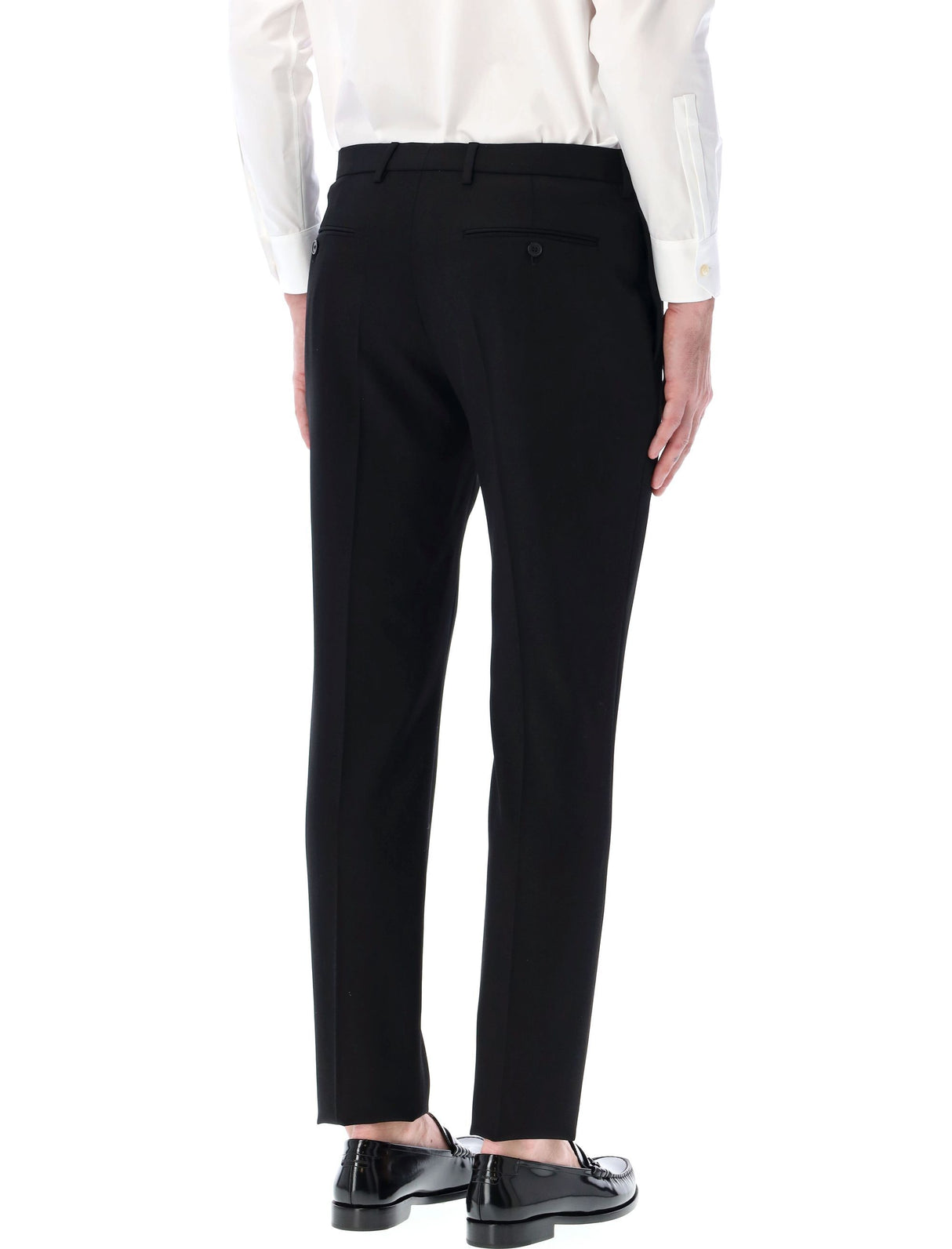 SAINT LAURENT Black Wool Pants for Men – SS24 Collection