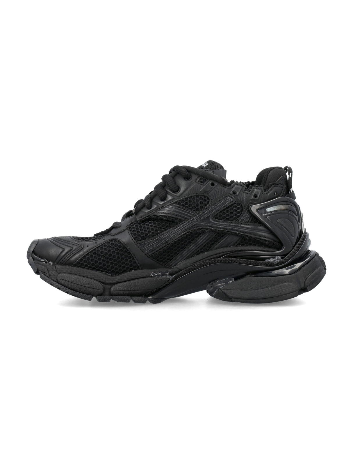 حذاء رياضي رجالي شبكي ونايلون باللون الأسود لموسم SS24