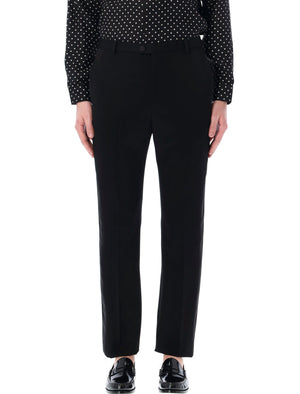 SAINT LAURENT Grain of Poudre High Waisted Tuxedo Pants for Men - SS24