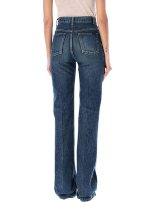 SAINT LAURENT Neo Clyde Denim Pants - Indigo Blue - SS24 Collection