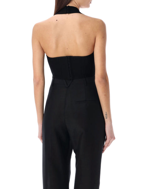 Áo Bra đường cổ ngọt ngào với màu đen dành cho phụ nữ - Bộ sưu tập mùa SS24