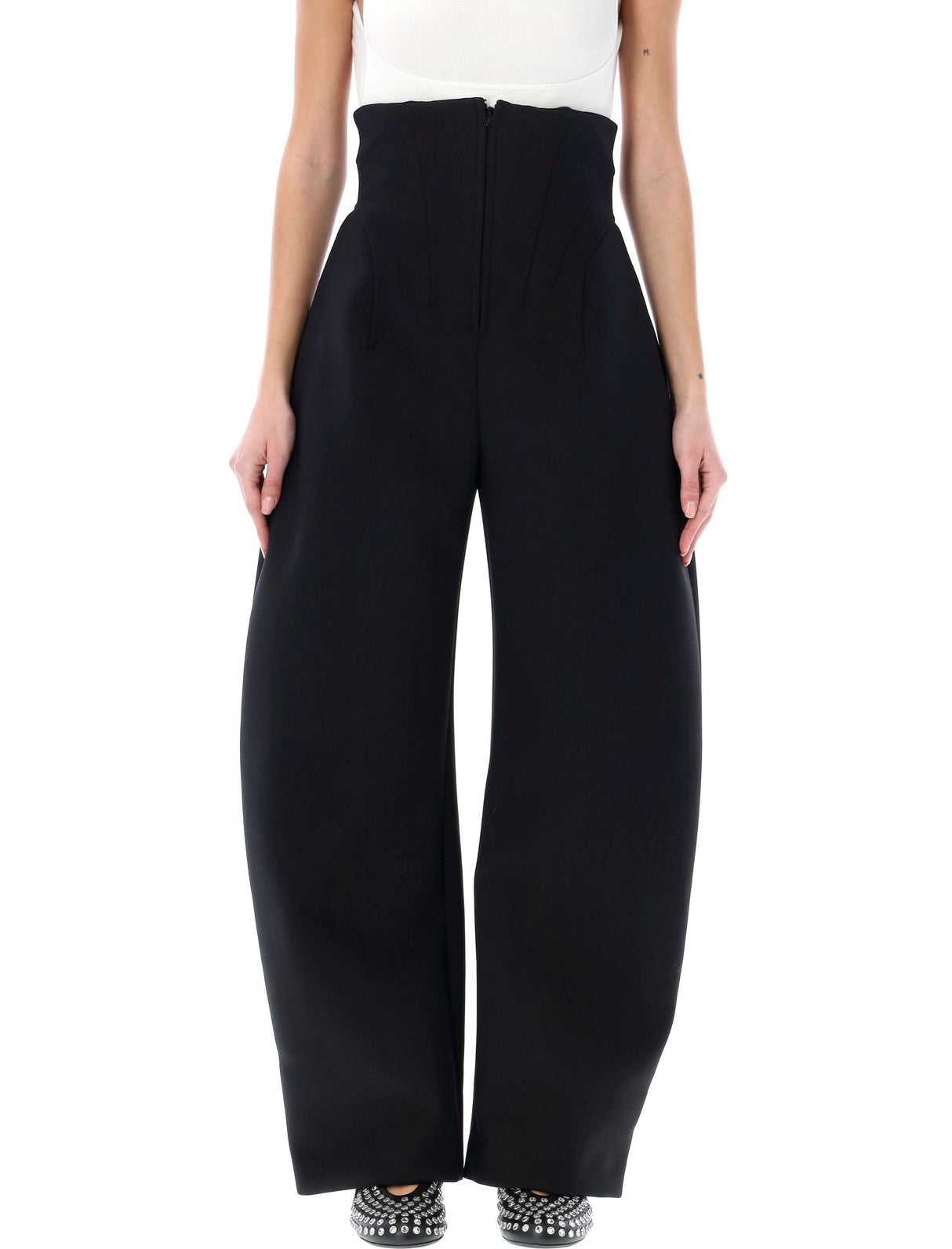 ALAIA Stylish Black Corset Trousers for Women - SS24 Collection