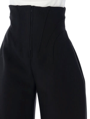 ALAIA Stylish Black Corset Trousers for Women - SS24 Collection