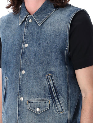 GIVENCHY Men's Indigo Blue Sleeveless Denim Vest