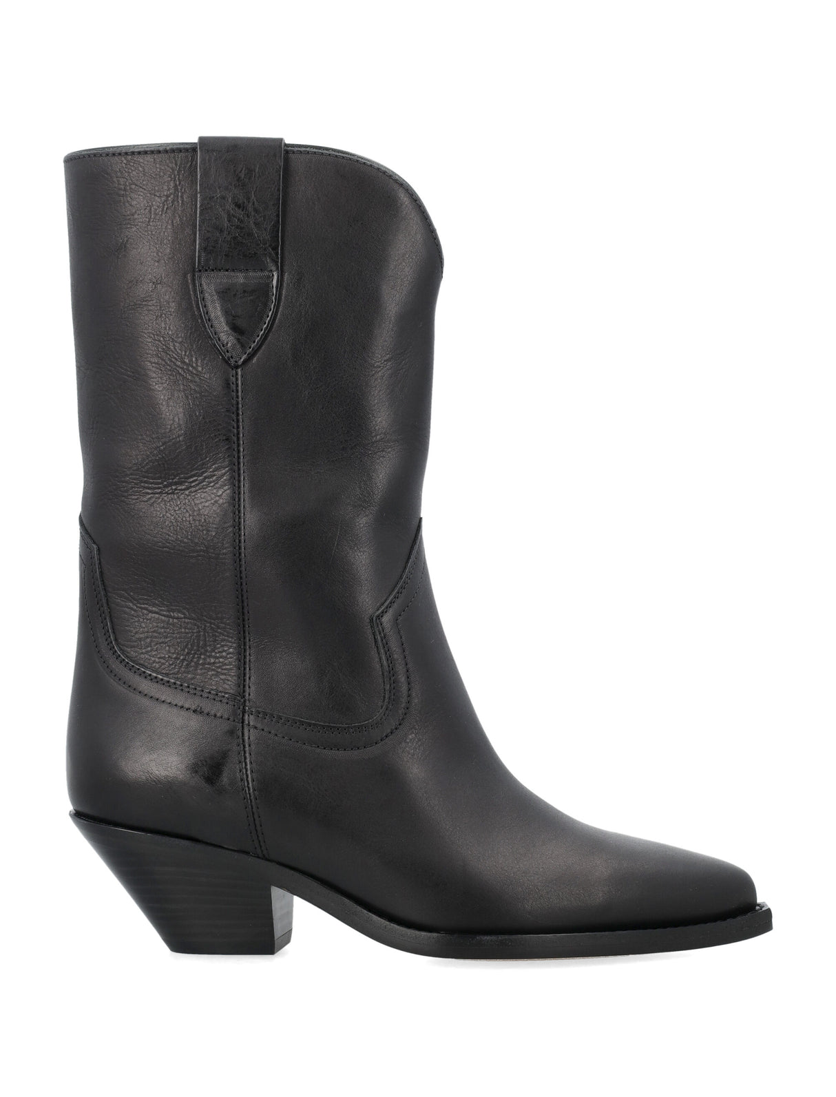 ISABEL MARANT DAHOPE LEATHER COWBOY BOOTS - Pointed toe, 5cm heel height