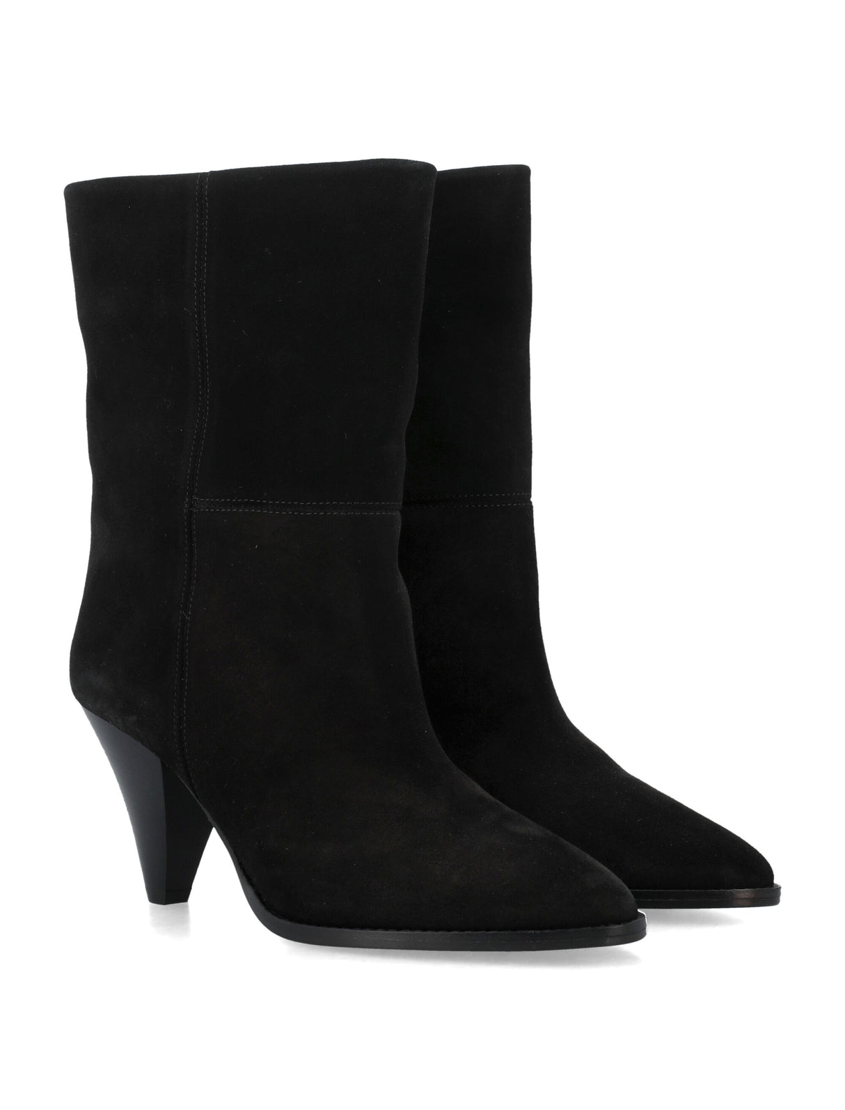 Black Suede Leather Boots for Women by a Leading Designer