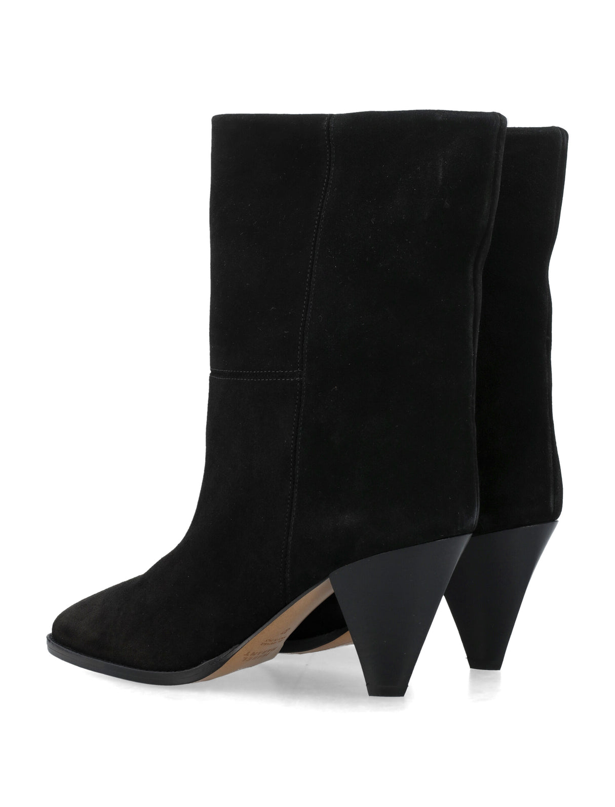 Black Suede Leather Boots for Women by a Leading Designer