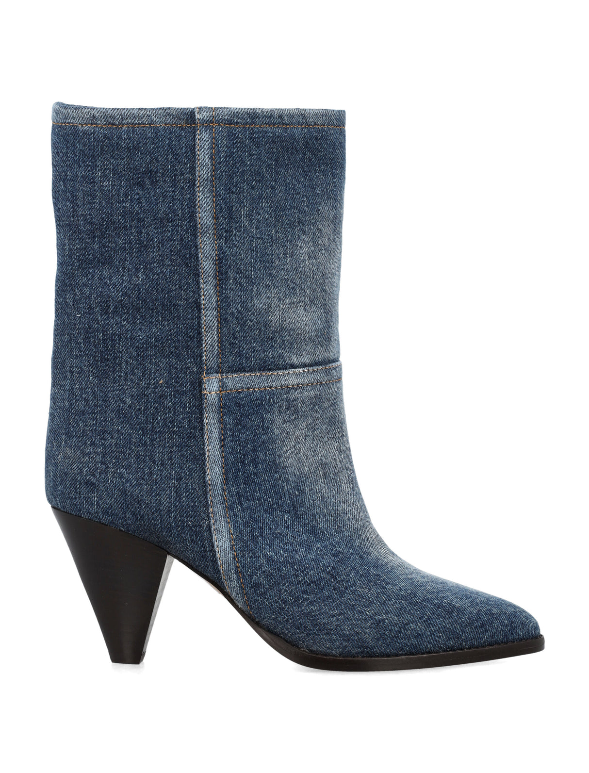 Washed Blue Denim Boots - SS24 Collection