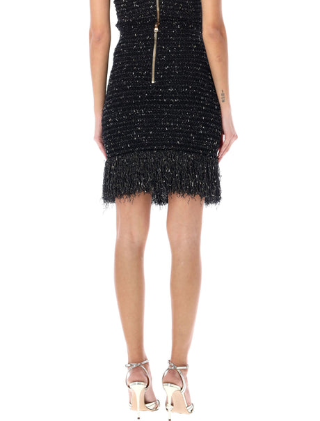 黑金色泽 fringed lurex tweed 裙-S/S24 系列