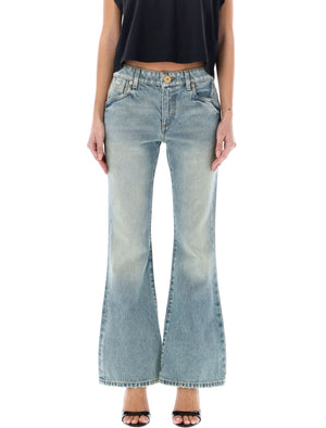 Light Blue Western Bootcut Denim Jeans for Women - SS24コレクション