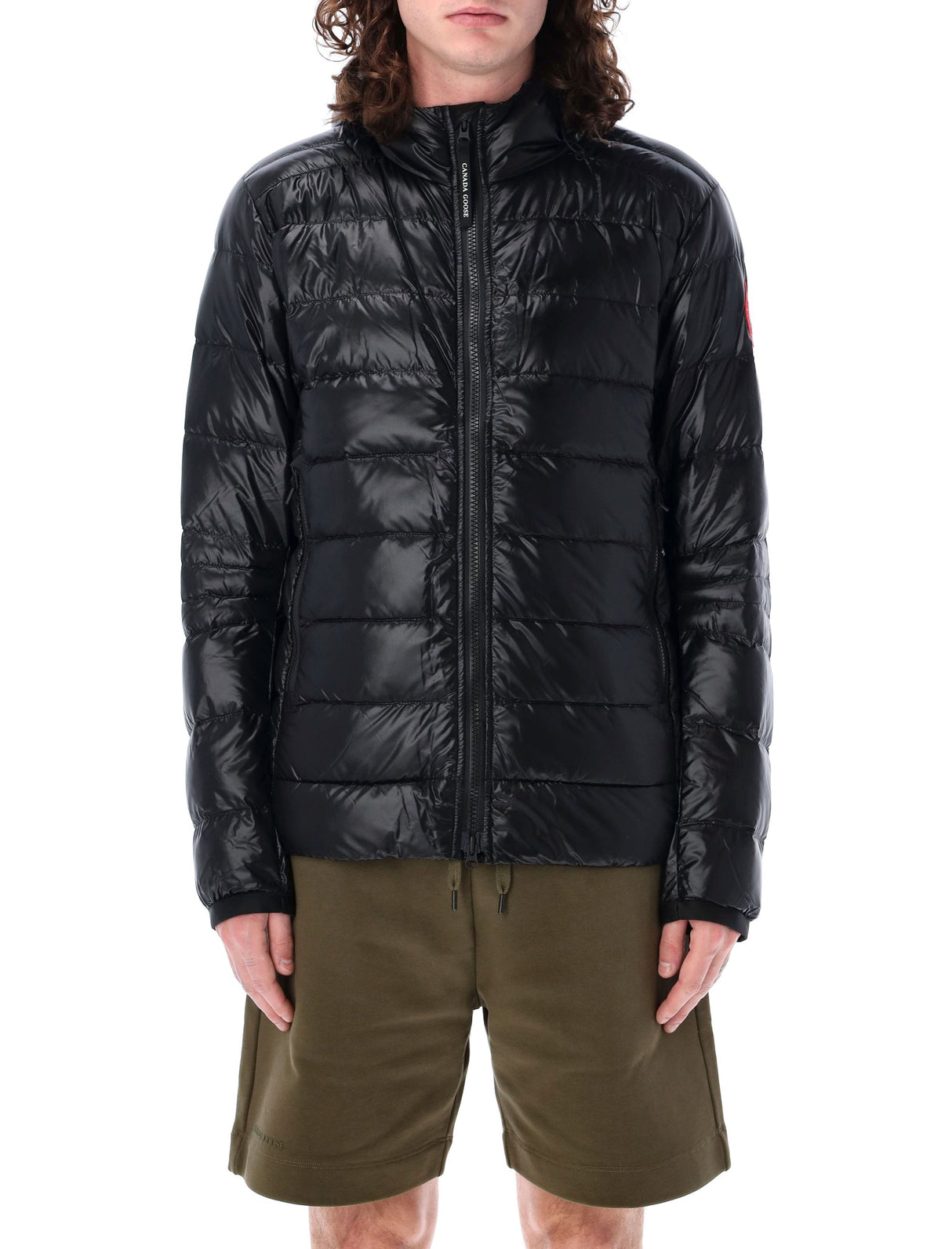 CANADA GOOSE Quilted Hooded Jacket with Logo Patch for Men