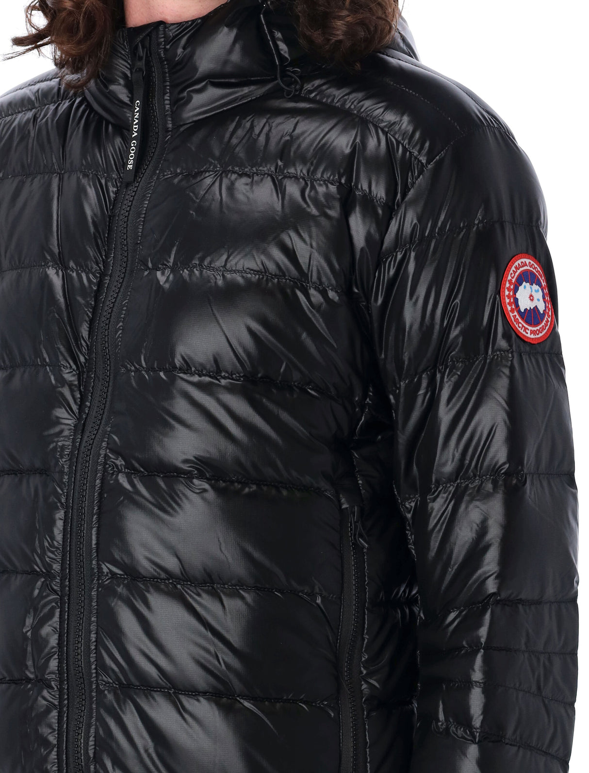 CANADA GOOSE Quilted Hooded Jacket with Logo Patch for Men