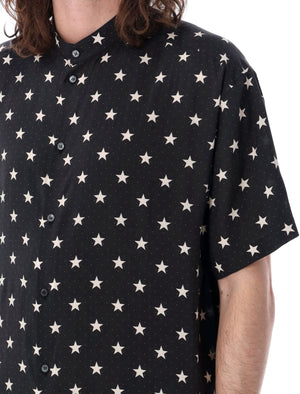 قميص رجالي بطبعة نجوم - أسود