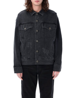 Faded Black Denim Jacket for Men by Balmain - SS24