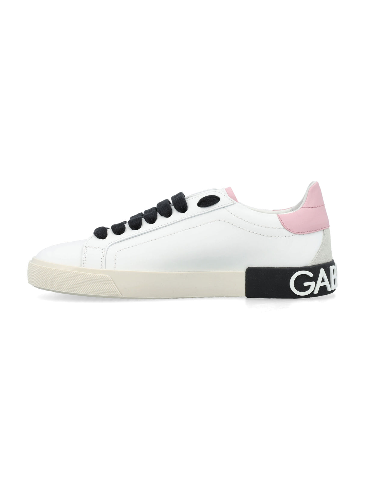 DOLCE & GABBANA PORTOFINO VINTAGE Low-Top Sneakers with Foiled Heel Cup for Women