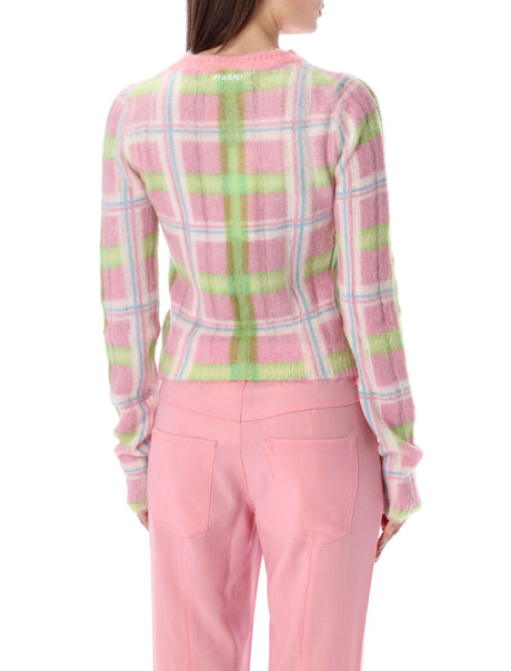 MARNI Pink Gummy V-Neck Sweater