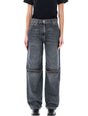 JW ANDERSON Cut-Out Knee Bootcut Jeans for Women - Grey