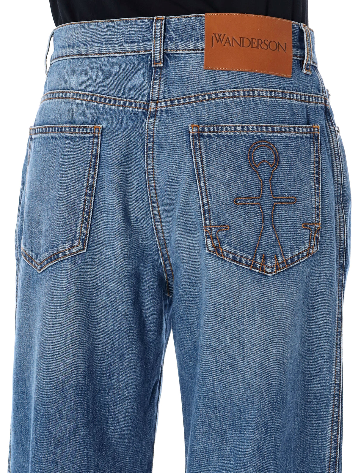 JW ANDERSON Light Blue Cut-Out Knee Bootcut Jeans for Women - SS24