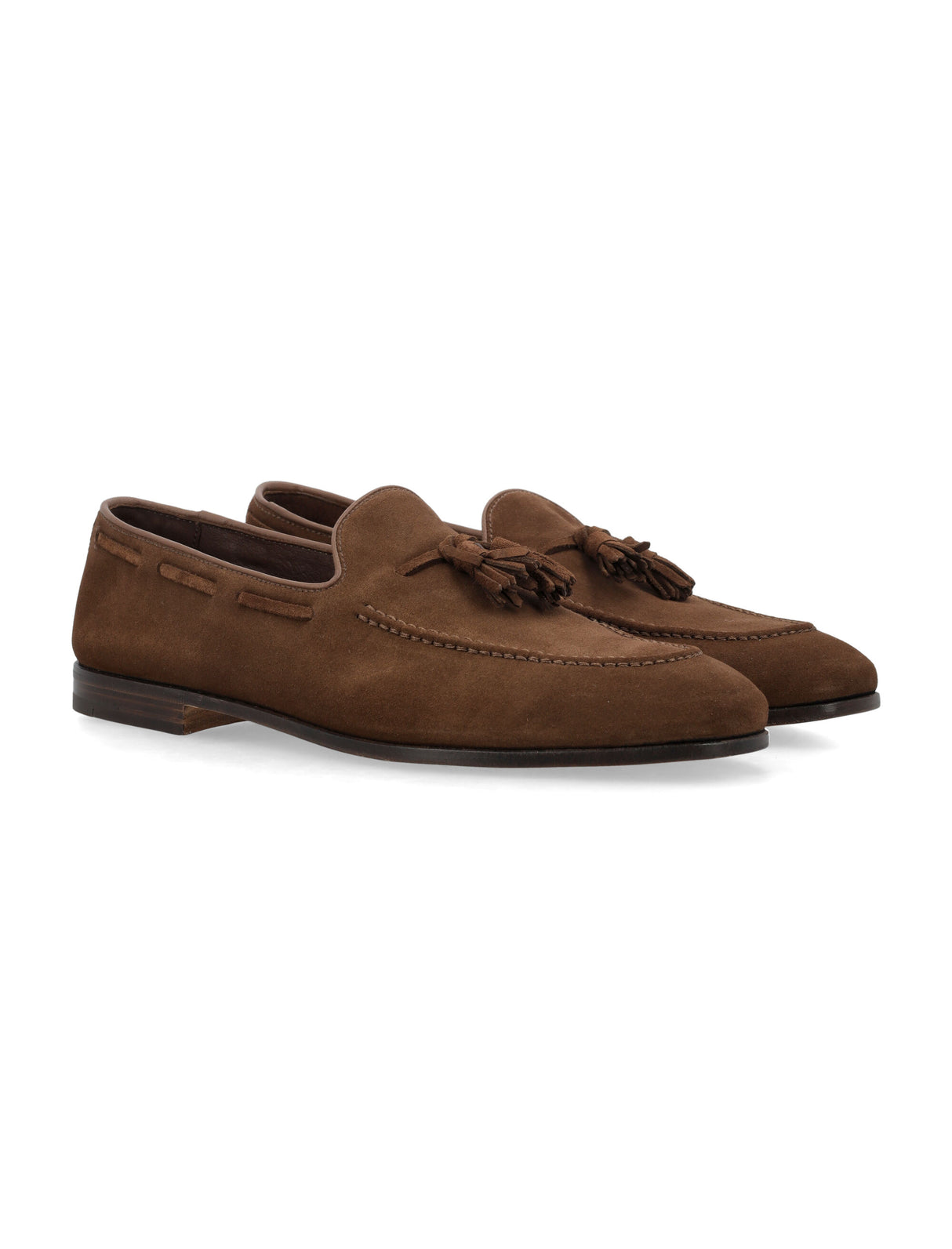 CHURCH'S Burnt Brown Suede Tassel Loafers for Men