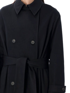 A.P.C. Water-Repellent Black Trench Jacket for Women