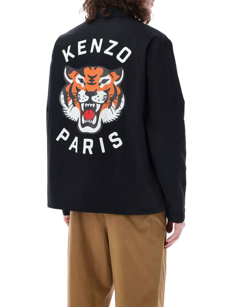 KENZO Men's Lucky Tiger Coach Jacket for SS24