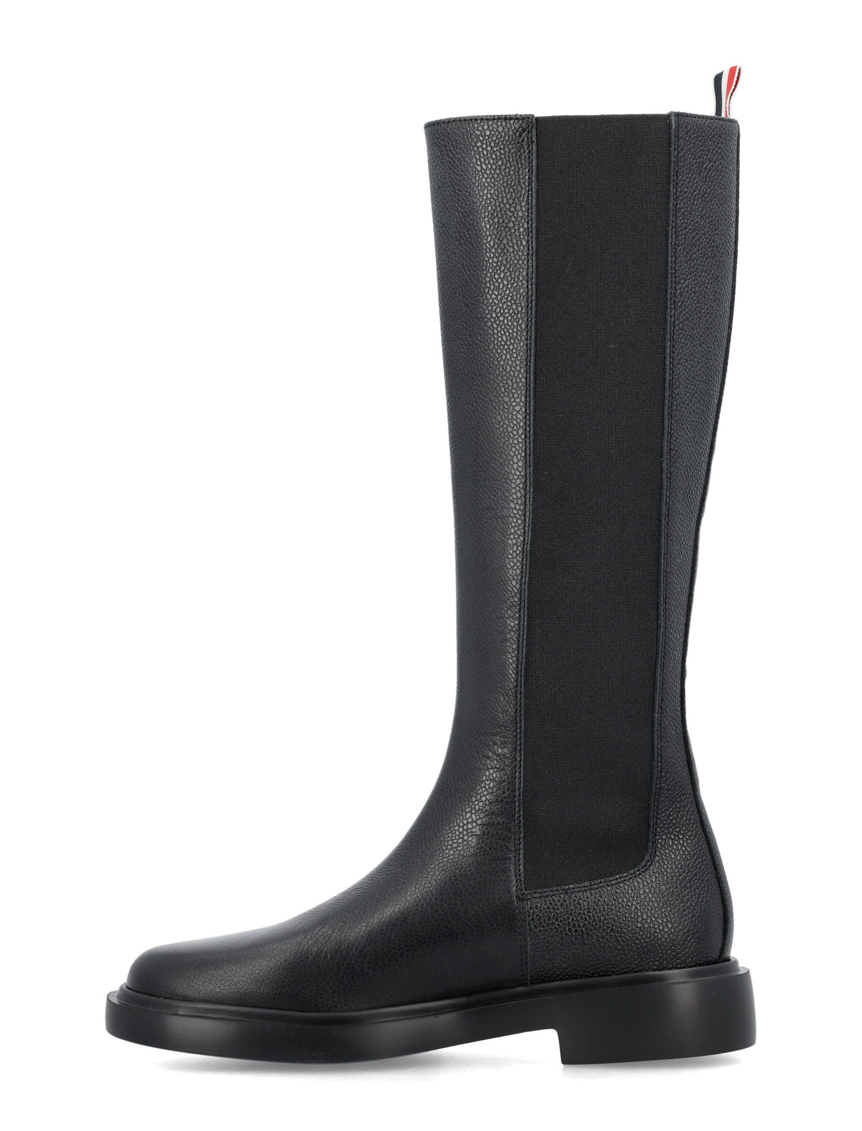 THOM BROWNE Classic Women's Black Leather Chelsea Boots