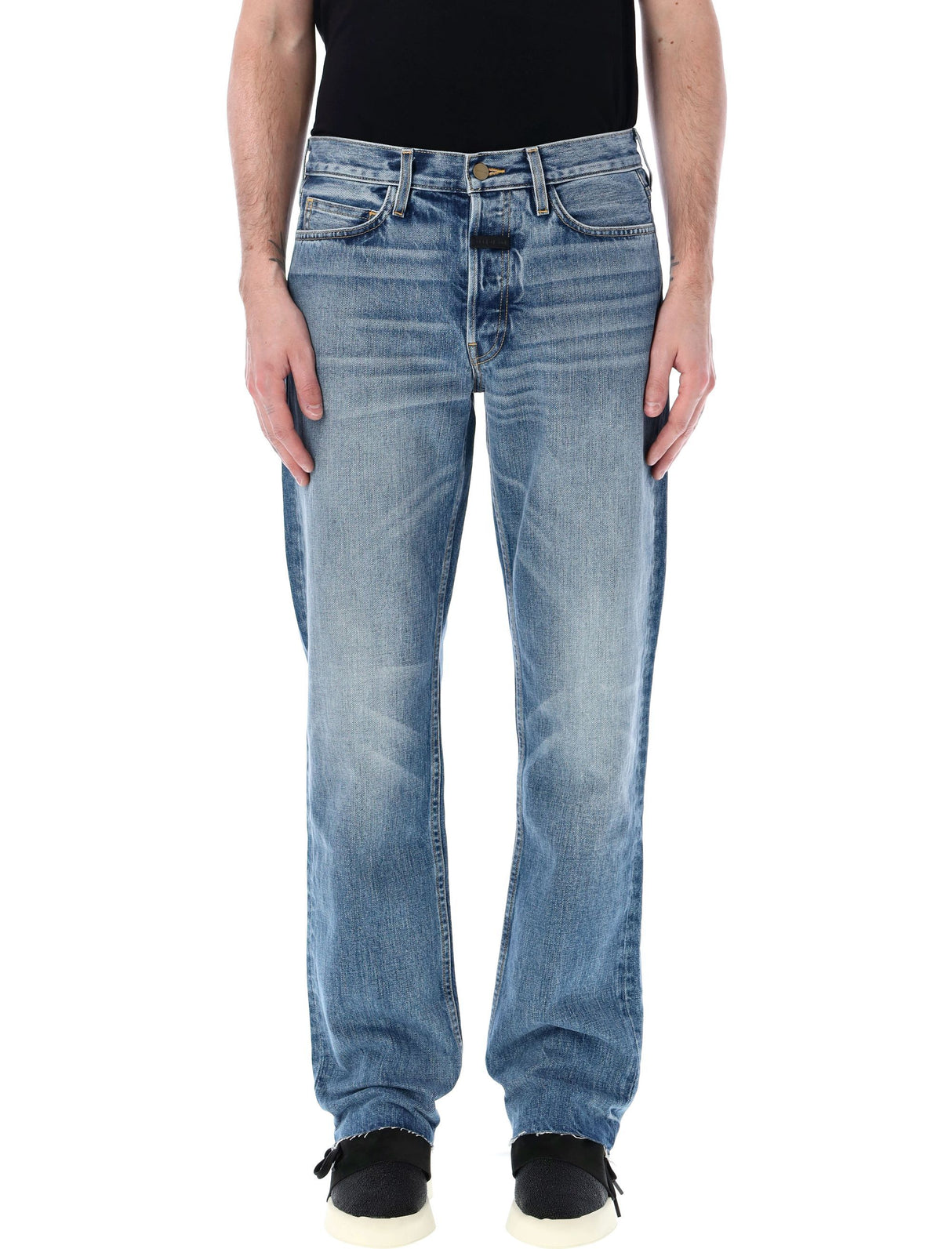 Quần Jeans Nam Bộ Sưu Tập Cotton Thẳng Màu Xanh Đậm