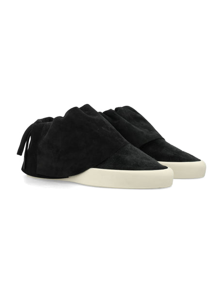 FEAR OF GOD Black Suede Leather Moc Low Sneakers for Men