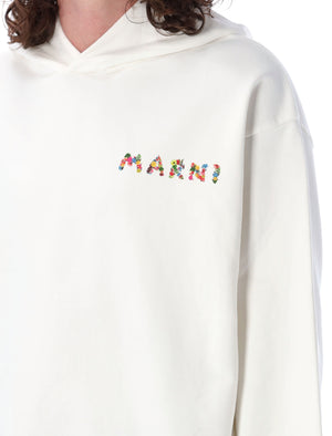 Floral Print Hoodie for Men by MARNI