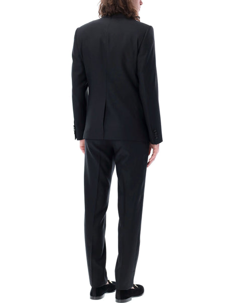 Three-Piece Tuxedo Suit for Men in Black