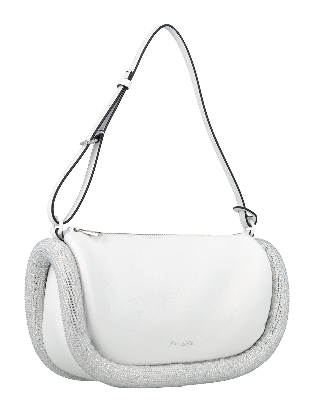 JW ANDERSON Crystal-Embellished Leather Shoulder Bag - SS24 Collection