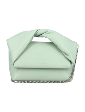 Twisted Handle Medium Handbag in Mint for Women