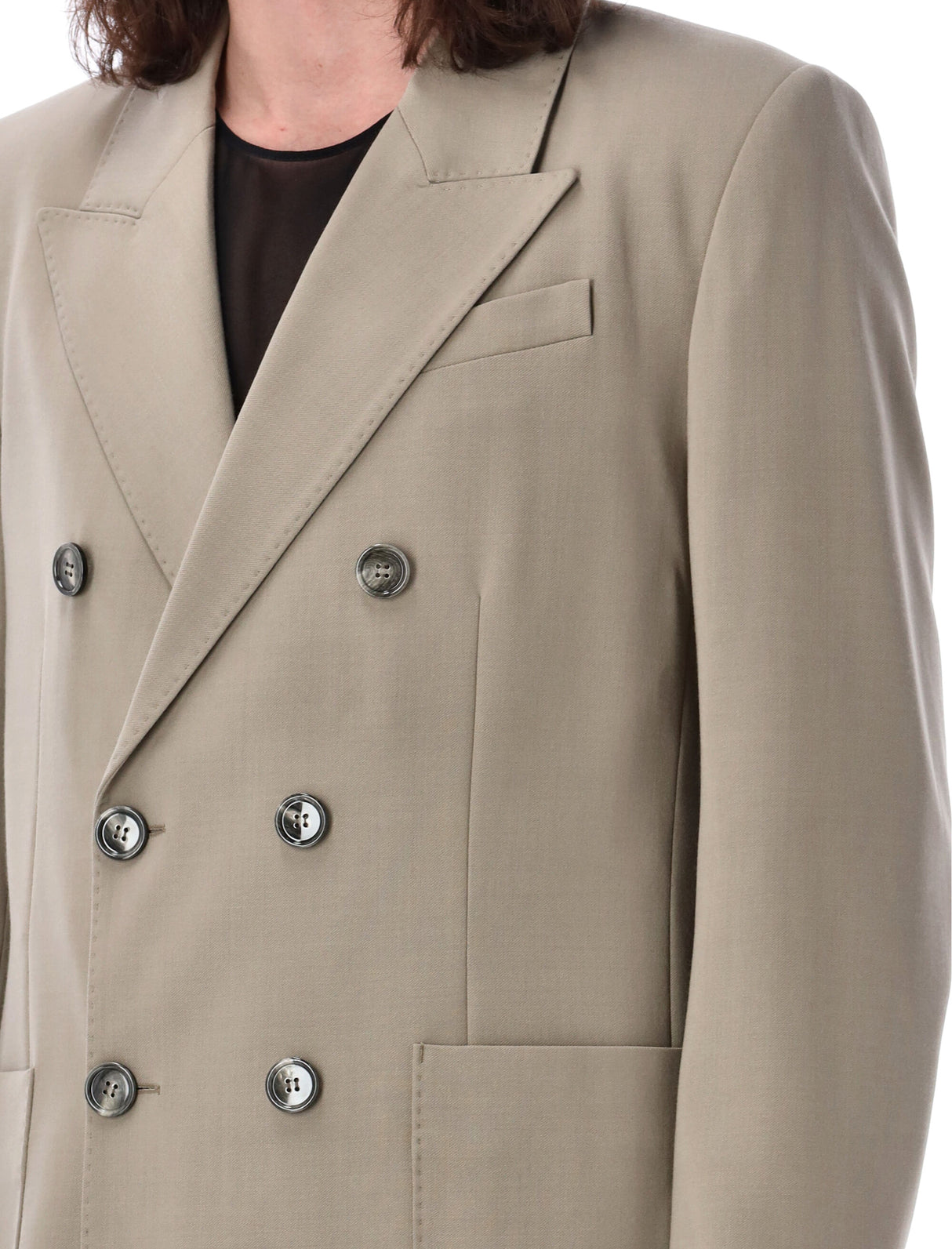 Men's Light Taupe Double Breasted Blazer - SS24