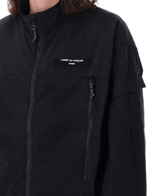 Men's Black Logo Windbreaker Jacket