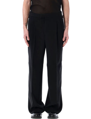 AMI PARIS Men's Wool Blend Large Trousers for SS24