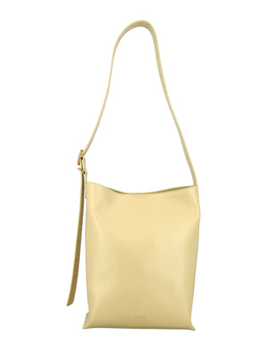 Túi OAK LEATHER CANNOLO từ da vàng cho phụ nữ với nắp đậy từ tính và dây đeo điều chỉnh