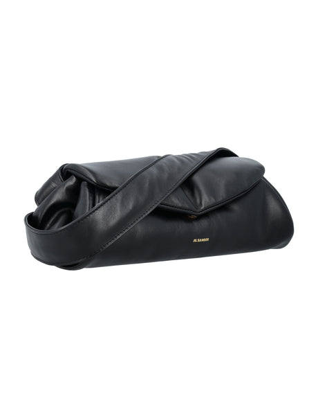 Padded Leather Small Handbag - Black