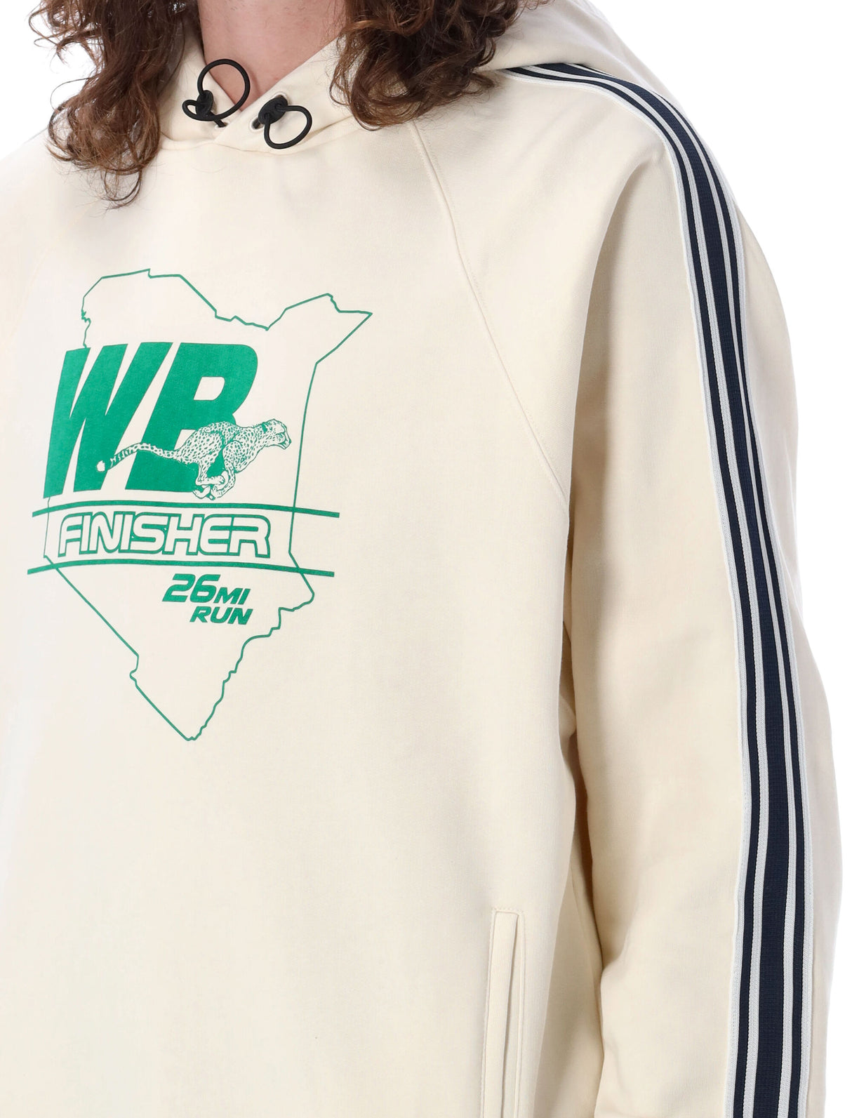 WALES BONNER Ivory FLEECE T-Shirt Hoodie for Men - SS24 Collection