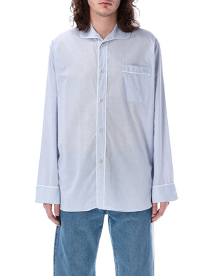 Men's Cotton Market Shirt in Light Blue by Wales Bonner for SS24