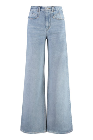 ISABEL MARANT Washed-Out Blue Cotton Denim Jeans for Women