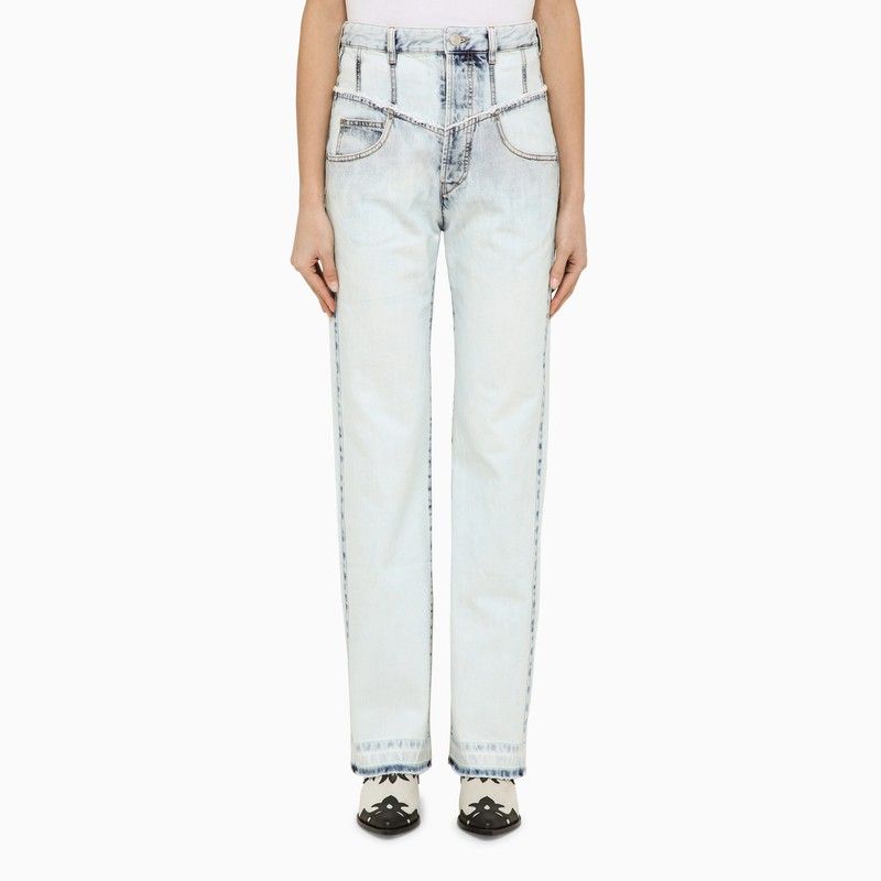 ISABEL MARANT Essential Light Blue Cotton Denim Jeans - Regular Fit