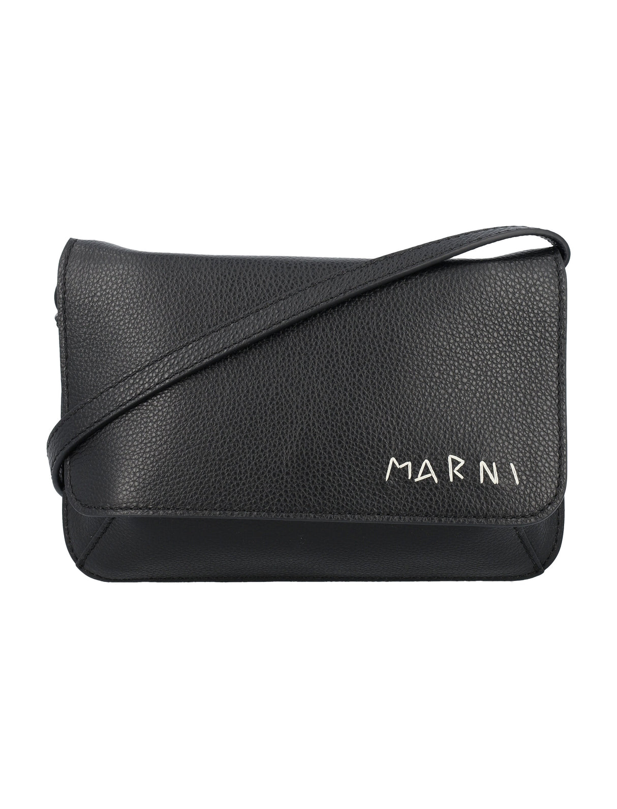 MARNI Sleek Men's Black Messenger Bag for SS24