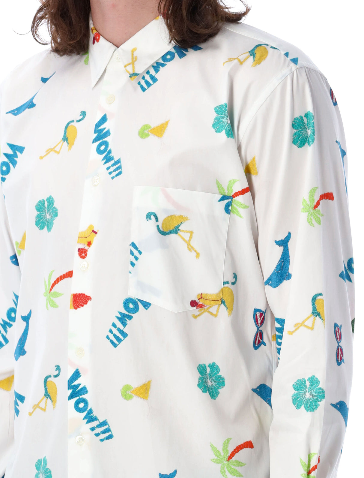 COMME DES GARÇONS HOMME PLUS Graphic Prints Cotton Shirt for Men by a Popular Designer Label