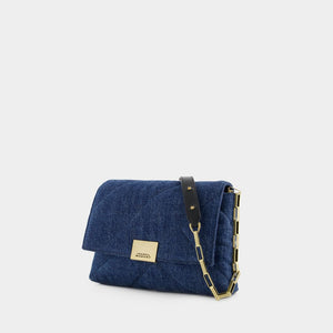 ISABEL MARANT Navy Puffy Crossbody Bag for Women - FW23 Collection
