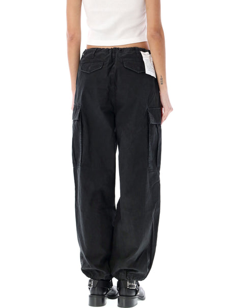 R13 Black Balloon Army Pants for Women - Loose Fit